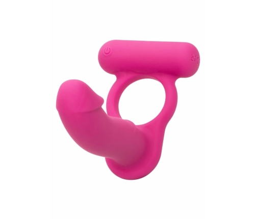 CalExotics Double Diver Silicone Rechargeable Intimate Ring Blue