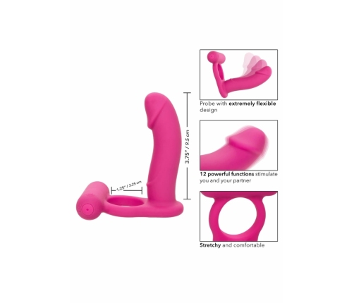 CalExotics Double Diver Silicone Rechargeable Intimate Ring Blue