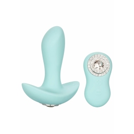 Pave Audrey Luxury Silicone Intimate Massager with Remote, Blue