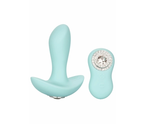 Pave Audrey Luxury Silicone Intimate Massager with Remote, Blue