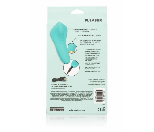 Slay Pleaser Compact Rechargeable Silicone Massager 10 Modes Pink 4in