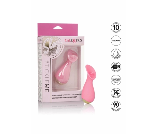 Slay Tickle Me Mini Silicone Massager, 10 Modes, Waterproof, Pink