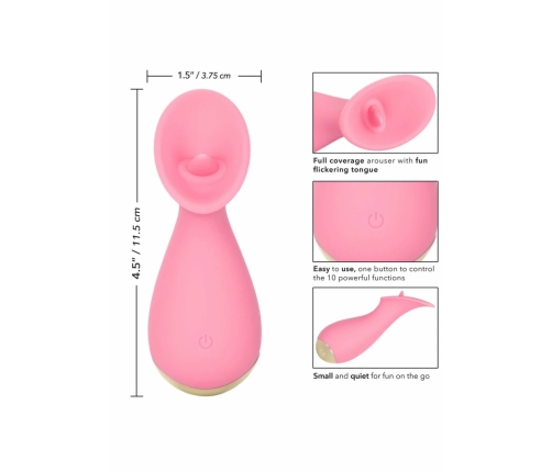 Slay Tickle Me Mini Silicone Massager, 10 Modes, Waterproof, Pink