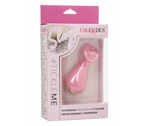 Slay Tickle Me Mini Silicone Massager, 10 Modes, Waterproof, Pink