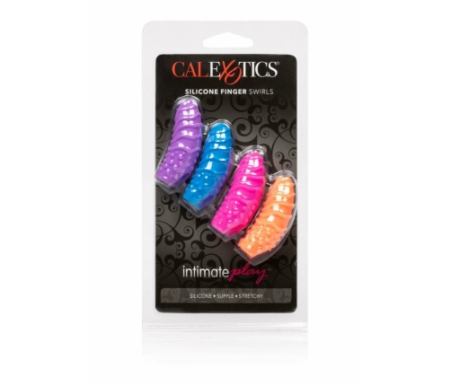 Posh Silicone Finger Swirls - Colorful Textured Finger Sleeves Set