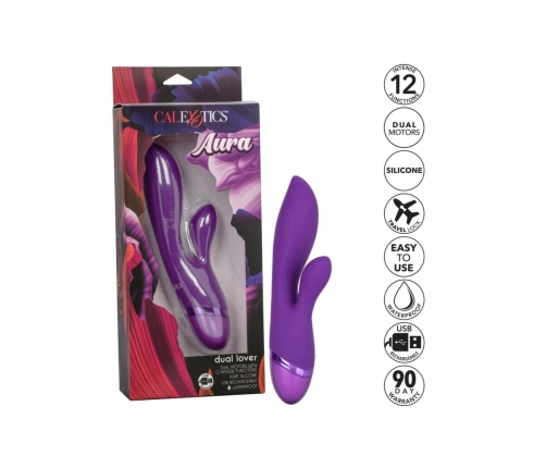 Aura Dual Lover Dual Motor Silicone Massager, 12 Modes, Waterproof