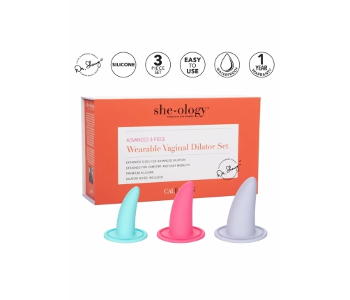 She-ology Advanced 3-Piece Wearable Dilator Set Silicone Ergonomic
