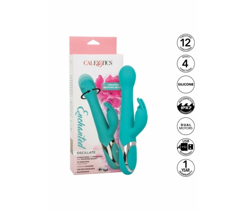 CalExotics Enchanted Oscillate Dual-Action Silicone Stimulator Purple