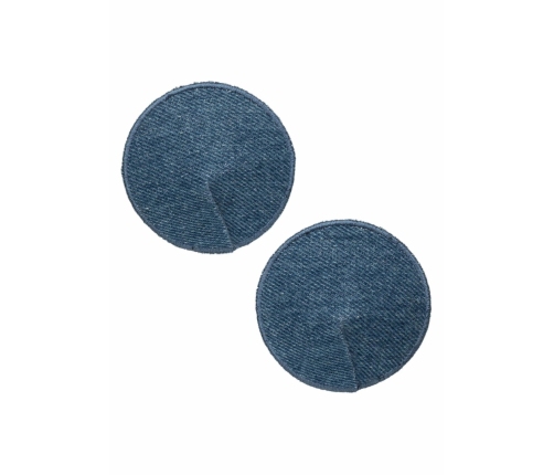 Ride Em Denim Premium Round Pasties - Reusable Self-Adhesive Set