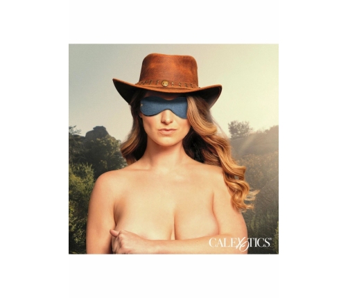 Ride Em Denim Eye Mask Premium Double-Padded Adjustable Fit