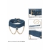 Pipedream Ride Em Denim Adjustable Collar with Detachable Leash Blue