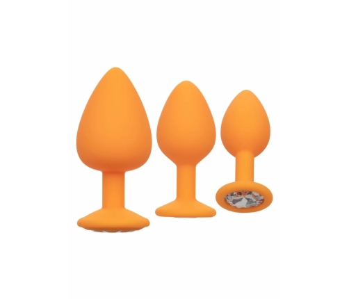 Cheeky Gems 3 pcs Silicone Anal Training Kit with Gem Base