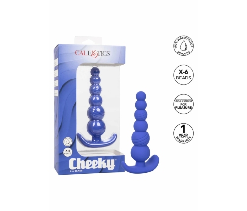 Cheeky X-6 Beads Flexible Silicone Intimate Bead Probe Black