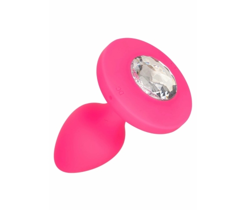 CalExotics Cheeky Gem Vibrating Probe Medium - Silicone, 10 Modes, Black
