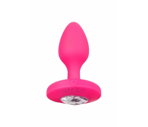 CalExotics Cheeky Gem Vibrating Probe Medium - Silicone, 10 Modes, Black