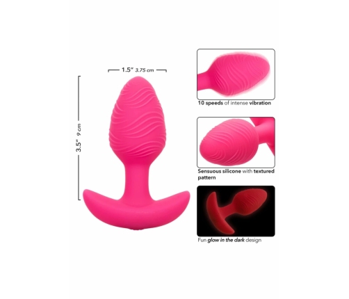 Cheeky Cheeky Glow Vibrating Plug S Glow-in-the-Dark Silicone, USB, IPX7