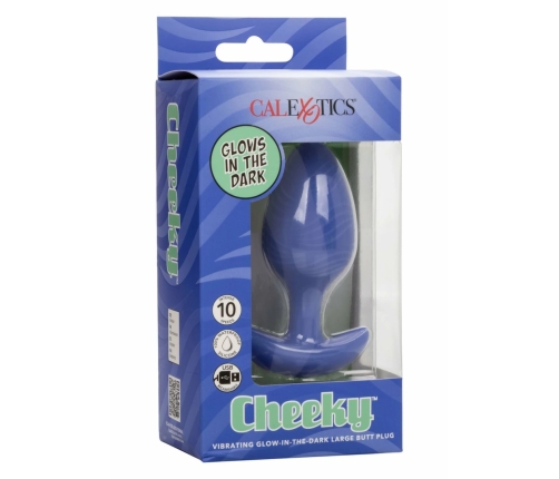 Cheeky Glow Vibrating Plug L Silicone Glow-in-the-Dark Large USB