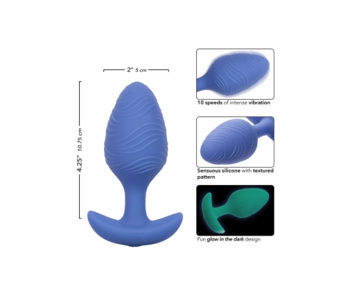 Cheeky Glow Vibrating Plug L Silicone Glow-in-the-Dark Large USB
