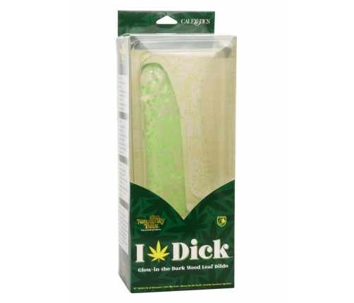 Naughty Bits I Leaf Glow-in-the-Dark Dong 20 cm Suction Cup Green
