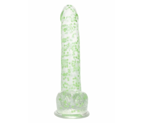 Naughty Bits I Leaf Glow-in-the-Dark Dong 20 cm Suction Cup Green