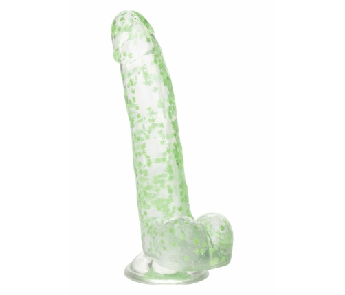 Naughty Bits I Leaf Glow-in-the-Dark Dong 20 cm Suction Cup Green