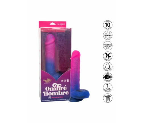 Ombre Hombre XL Vibrating Silicone Intimate Machine with Suction Cup
