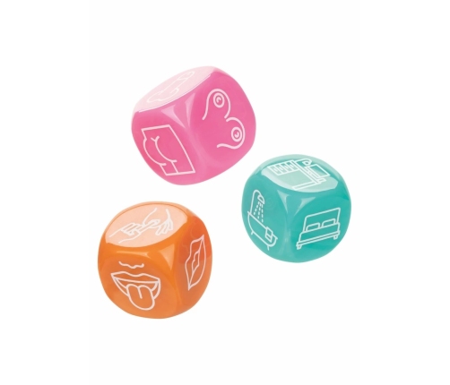 Naughty Bits Roll With It Dice Game - Acrylic Icon-Based Set for Couples