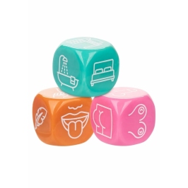 Naughty Bits Roll With It Dice Game - Acrylic Icon-Based Set for Couples