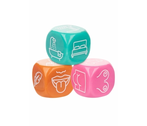 Naughty Bits Roll With It Dice Game - Acrylic Icon-Based Set for Couples