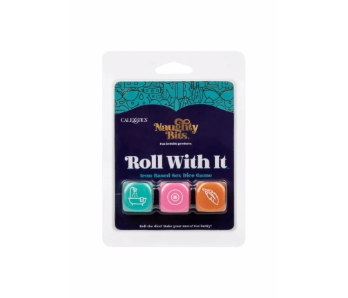 Naughty Bits Roll With It Dice Game - Acrylic Icon-Based Set for Couples