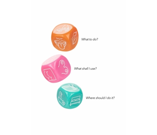 Naughty Bits Roll With It Dice Game - Acrylic Icon-Based Set for Couples