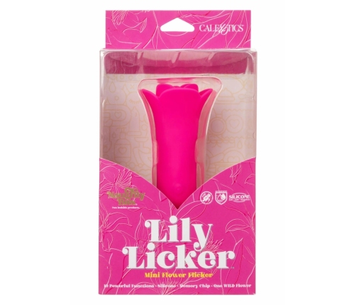 Lily Licker Mini Flower Flicker Compact Silicone Massager Pink