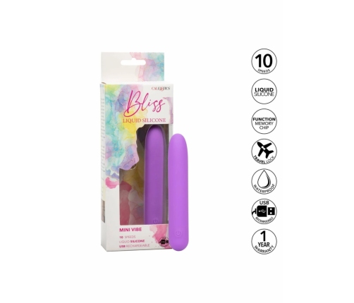 Bliss Mini Vibrator Liquid Silicone Compact 10-Speed USB Rechargeable