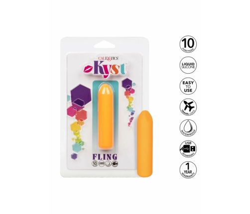 Kyst Fling Mini Massager 10-Function Rechargeable Silicone Purple