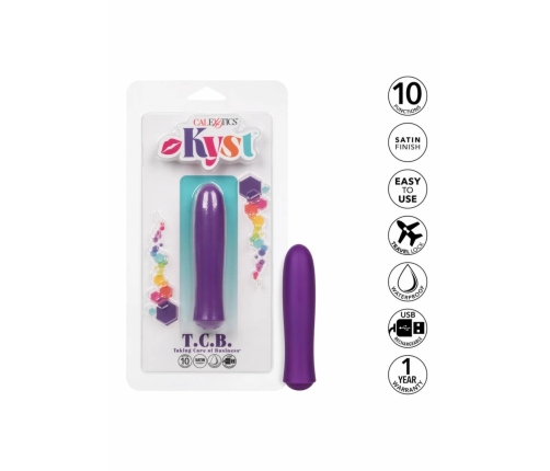 Kyst T.C.B. Vibrator Mini Bullet 10-Function Satin Black 4-Inch