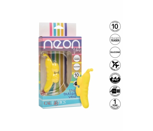 Neon Vibes The Butterfly Vibe Pink - Compact Silicone Finger Massager