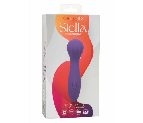 Stella O Wand Liquid Silicone Rechargeable Massager, Waterproof, Black