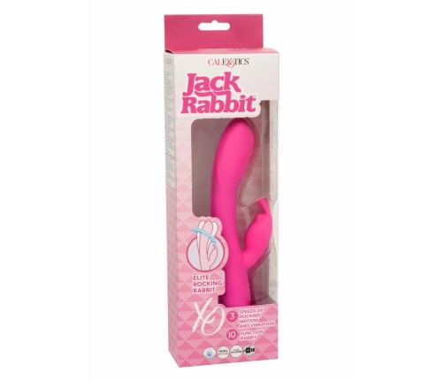 CalExotics Elite Rocking Rabbit Massager 10 Modes Silicone Pink