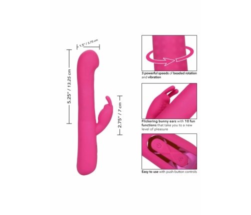 Jack Rabbit Elite Beaded G Rabbit Silicone Intimate Device Purple