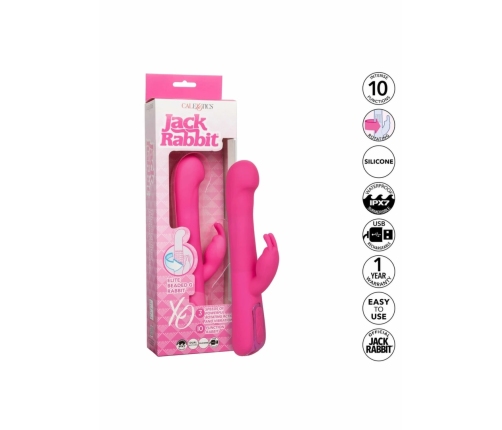 Jack Rabbit Elite Beaded G Rabbit Silicone Intimate Device Purple