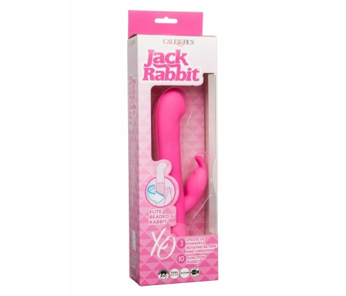 Jack Rabbit Elite Beaded G Rabbit Silicone Intimate Device Purple