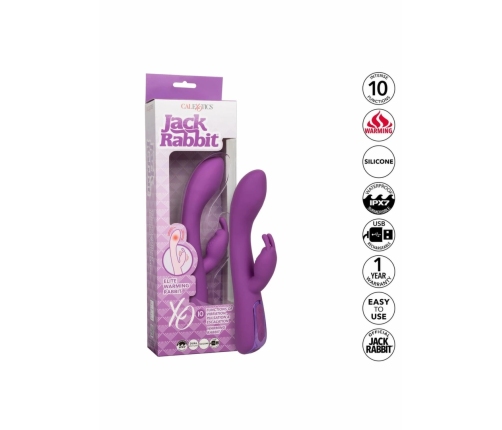 Jack Rabbit Elite Warming Rabbit Silicone Intimate Device Pink USB