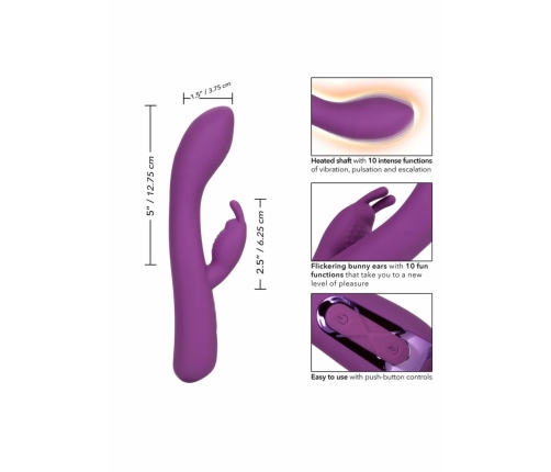 Jack Rabbit Elite Warming Rabbit Silicone Intimate Device Pink USB