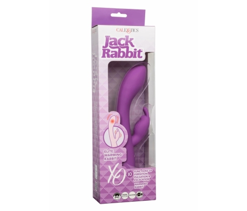 Jack Rabbit Elite Warming Rabbit Silicone Intimate Device Pink USB