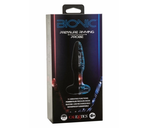Bionic Pressure Rimming Probe Silicone Intimate Device, 7 Modes, Black
