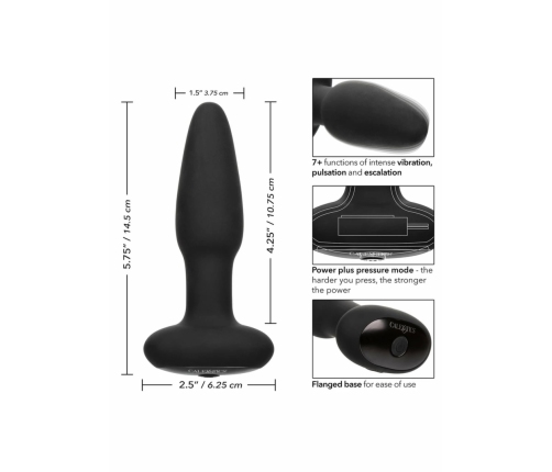 Bionic Pressure Rimming Probe Silicone Intimate Device, 7 Modes, Black