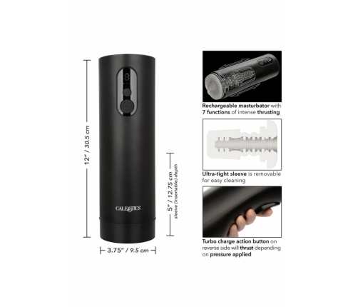 Bionic Thrusting Intimate Machine 7-Function USB Rechargeable Black
