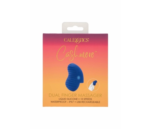 CalExotics Cashmere Dual Finger Massager Flexible Silicone IPX7 Pink