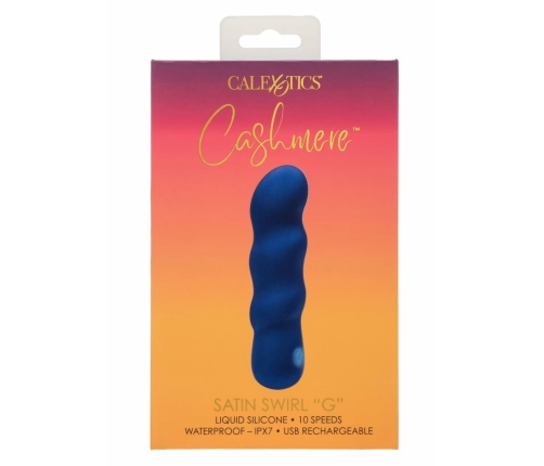 CalExotics Cashmere Satin Swirl G Vibrator - Silky Curved, 10 Modes, USB Rechargeable