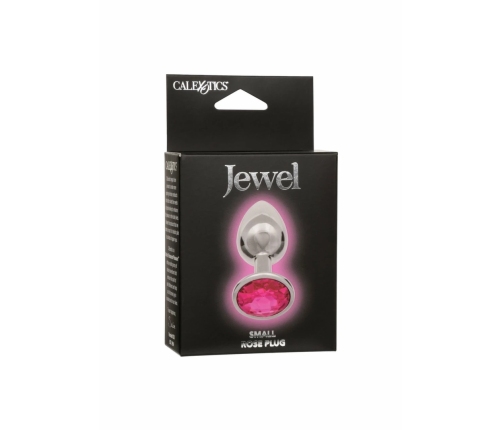 Jewel Small Rose Plug Metallic Intimate Accessory with Gem Accent